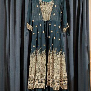 Dark Turquoise Indian Wedding Guest Dress
